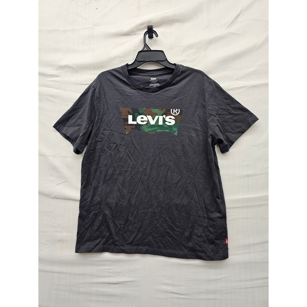 Levi's Mens Graphic Batwing T-Shirt Charcoal Cotton Blend Casual Size Large